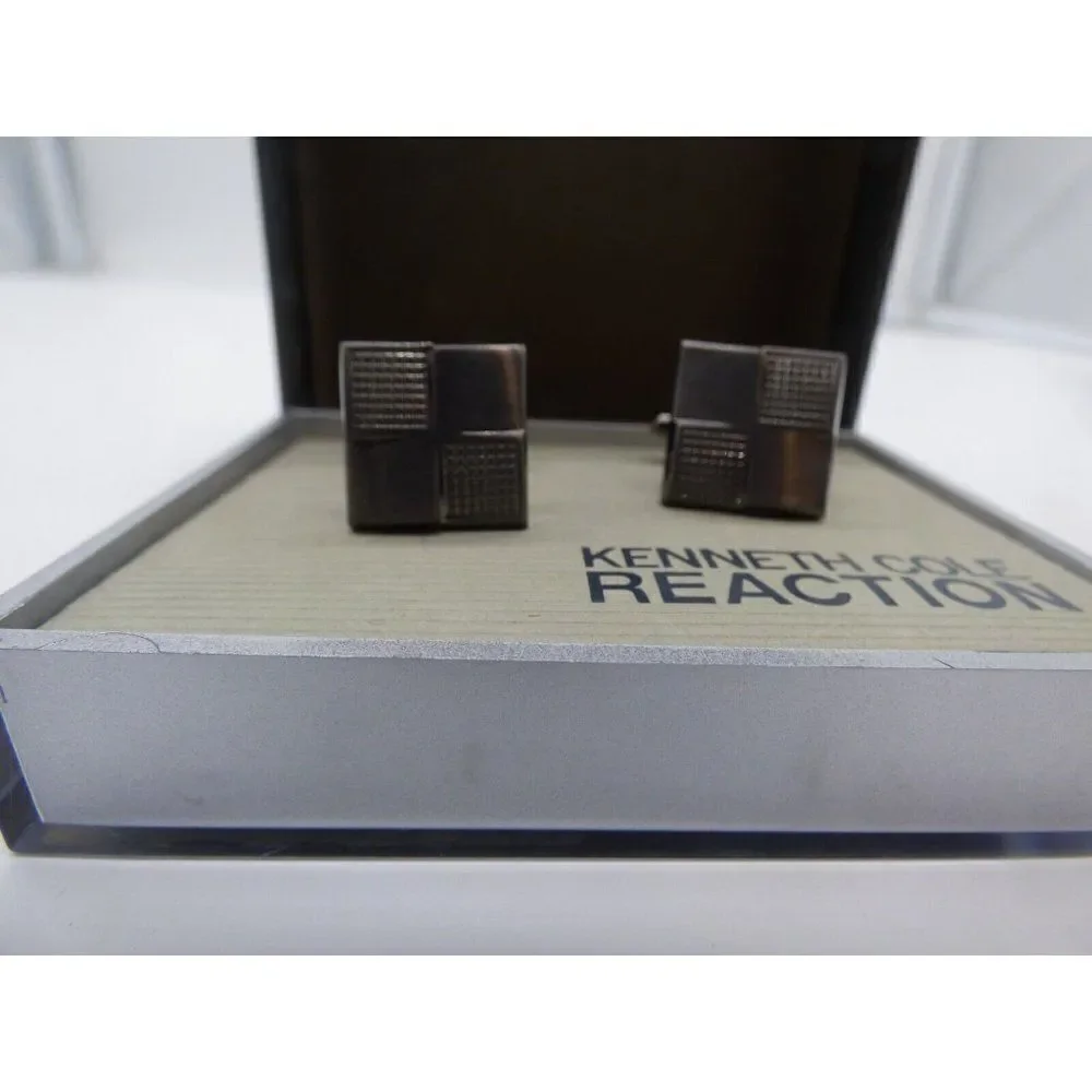 A pair of Kenneth Cole Reaction Square Metal Cufflinks